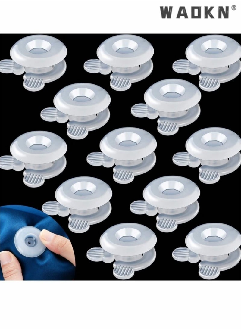 WAOKN - 20 Set Duvet Comforter Clips,Plastic Comforter Grippers, Bed Duvet Donuts Holders, Quilt Holder without Needle Safety Invisible Bedsheet Corner Fixing Buckle Fasteners Keep Corner in Place - Image 1