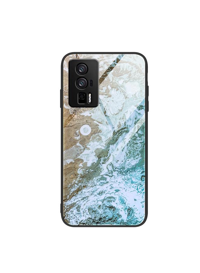 The Bros Case For Xiaomi Redmi K60/K60 Pro Marble Pattern Glass Phone Case