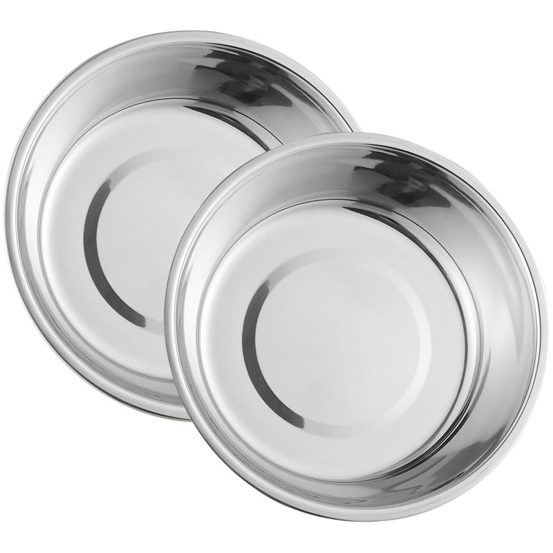 Summark Stainless Steel Raised Cat Food Bowl for 2 Bowls, 5.5-Inch Replaceable Cat Bowl, Pack of 2 ï¼ˆNot fit 4.7 inch 3 Bowlsï¼‰ - Image 1