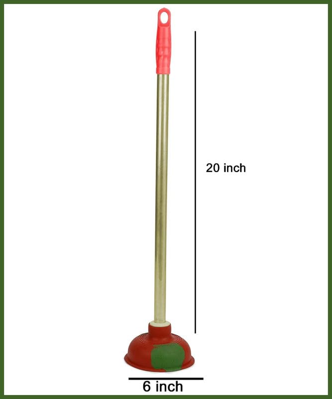 Vararo Strong Toilet Plunger Un-Blocker Drain Cleaning Big Suction for Multi Purpose Channel Kitchen Sink,Toilet, Bathroom Clogged,Unclog Sink Flange Bathrooms, (Iron Handle 4" Diameter Plunger) - Image 3