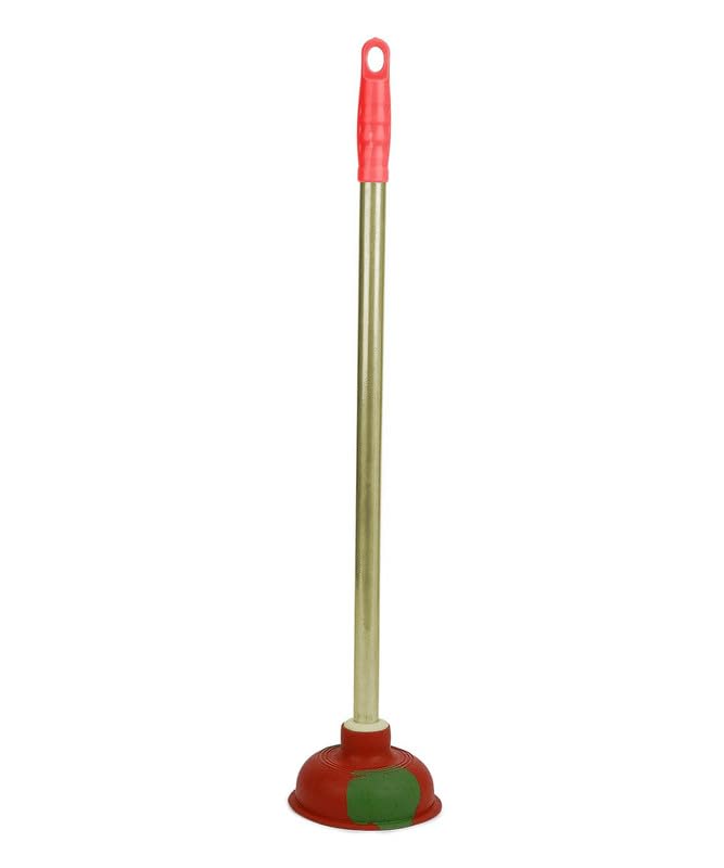 Vararo Strong Toilet Plunger Un-Blocker Drain Cleaning Big Suction for Multi Purpose Channel Kitchen Sink,Toilet, Bathroom Clogged,Unclog Sink Flange Bathrooms, (Iron Handle 4" Diameter Plunger) - Image 1