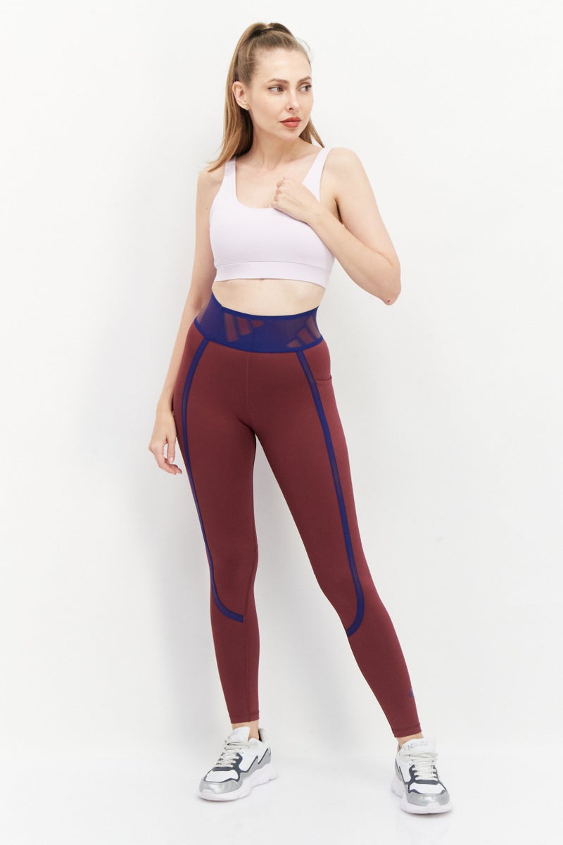 Adidas Women Sportswear Fit Training Tights, Maroon - Image 3