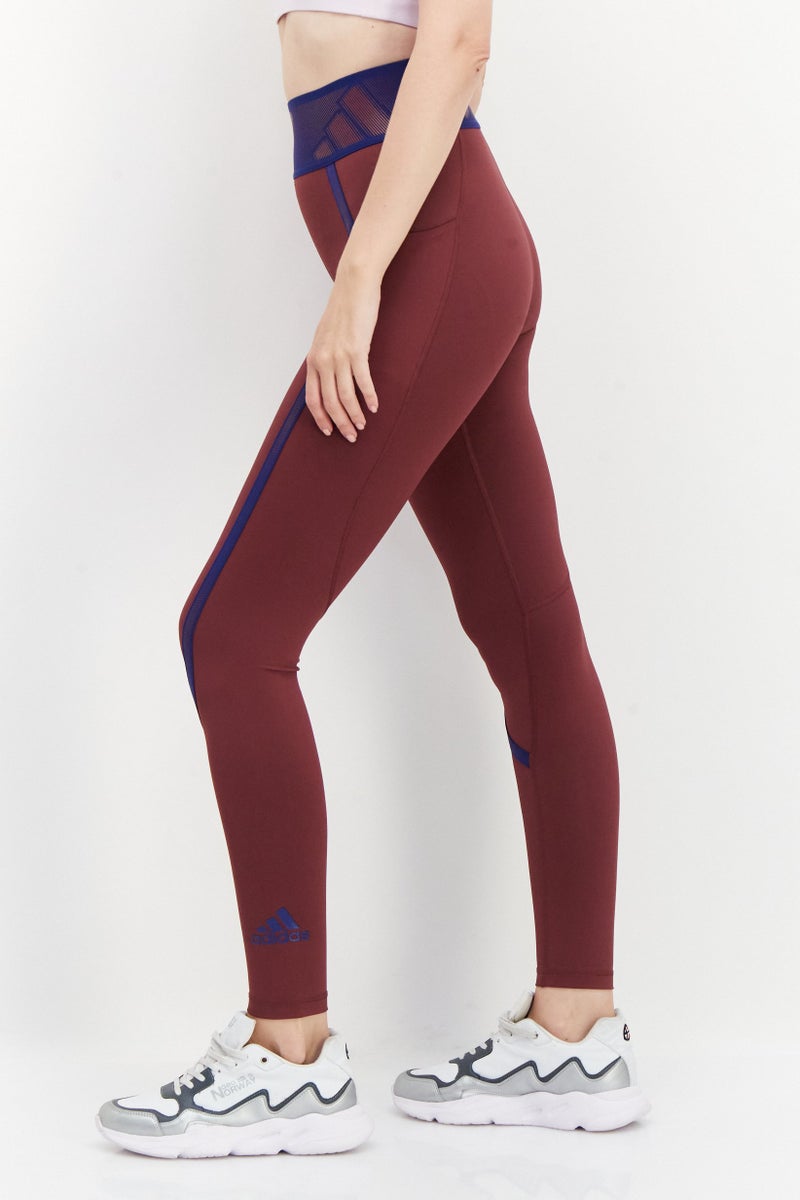 Adidas Women Sportswear Fit Training Tights, Maroon - Image 4