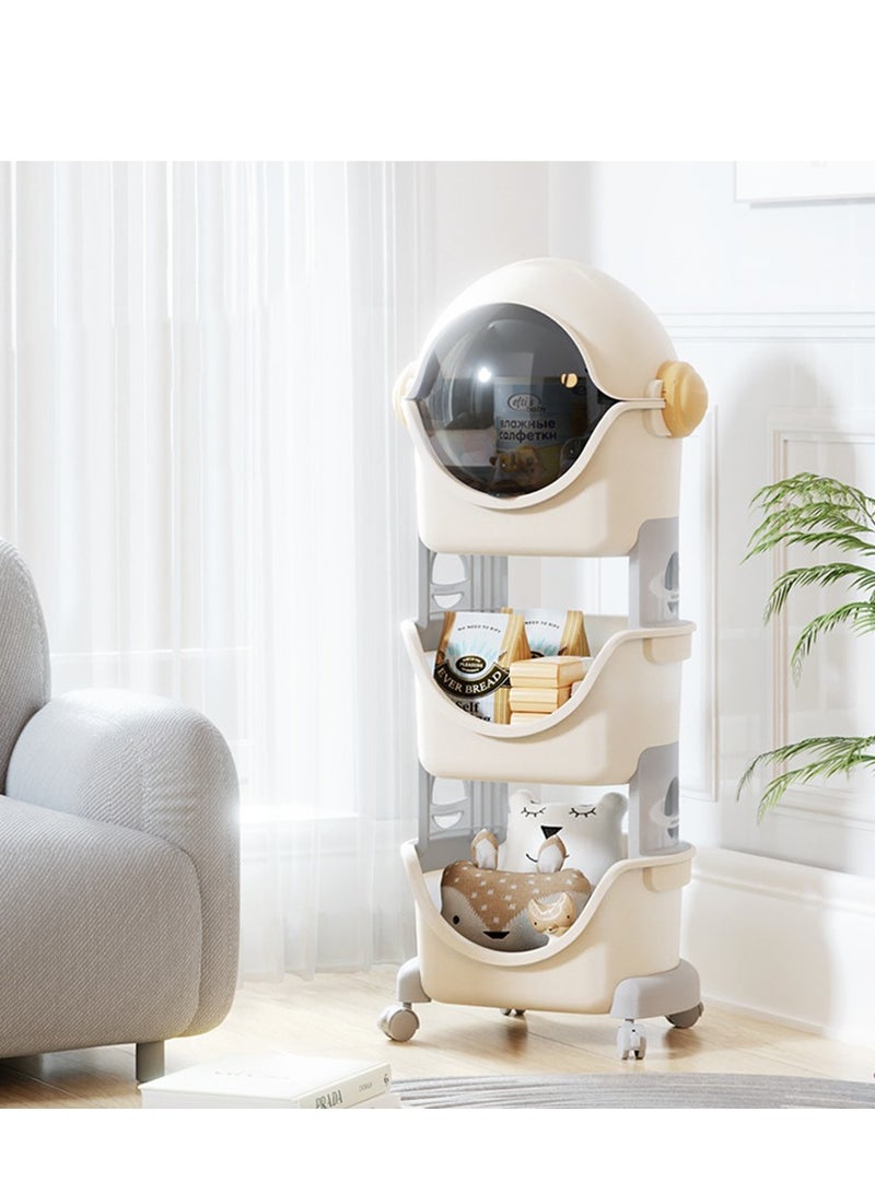 Arabest Baby Diaper Caddy, Plastic Movable Cart for Newborn Nursery Essentials Baby Diapers Organizer for Changing Table & Crib, Easy to Assemble - Image 1