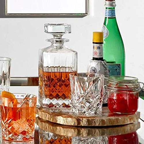 Marquis By Waterford Markham Square Decanter & Double Old Fashion Pair Decanter Set, 2 Count (Pack of 1), Clear, 30 fluid ounces - Image 2