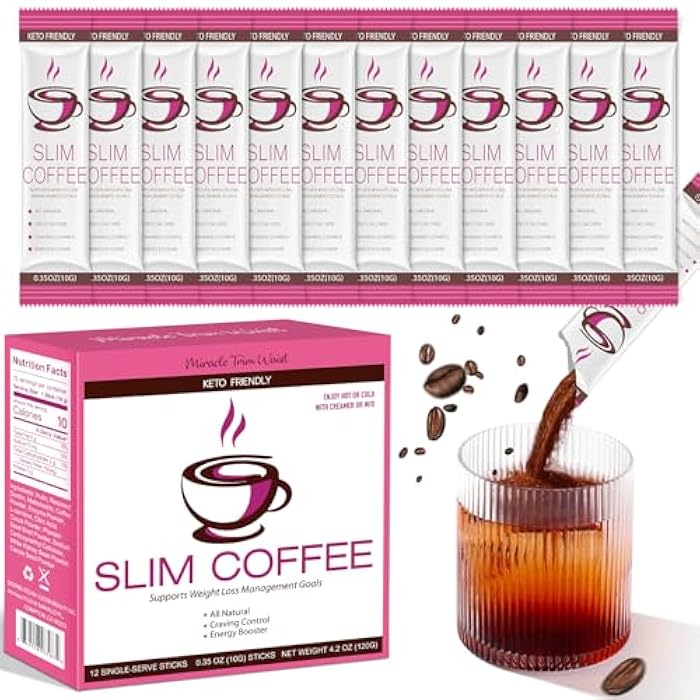 USTAR Skinny Coffee Green Coffee Bean Extract Powder | USTAR Slim Coffee with 12 Natural Health Blends Gluten-Free Instant Coffee for Energy & Metabolism, 120g (12 Sticks) - Image 1