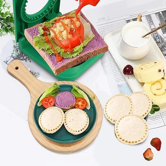 Casakit CASAKIT Sandwich Cutter and Sealer Serrated Design Stainless Steel Baking Tools Sandwich Pocket Bread Mold Sandwiches Round - Image 4