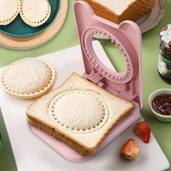 Casakit CASAKIT Sandwich Cutter and Sealer Serrated Design Stainless Steel Baking Tools Sandwich Pocket Bread Mold Sandwiches Round - Image 1