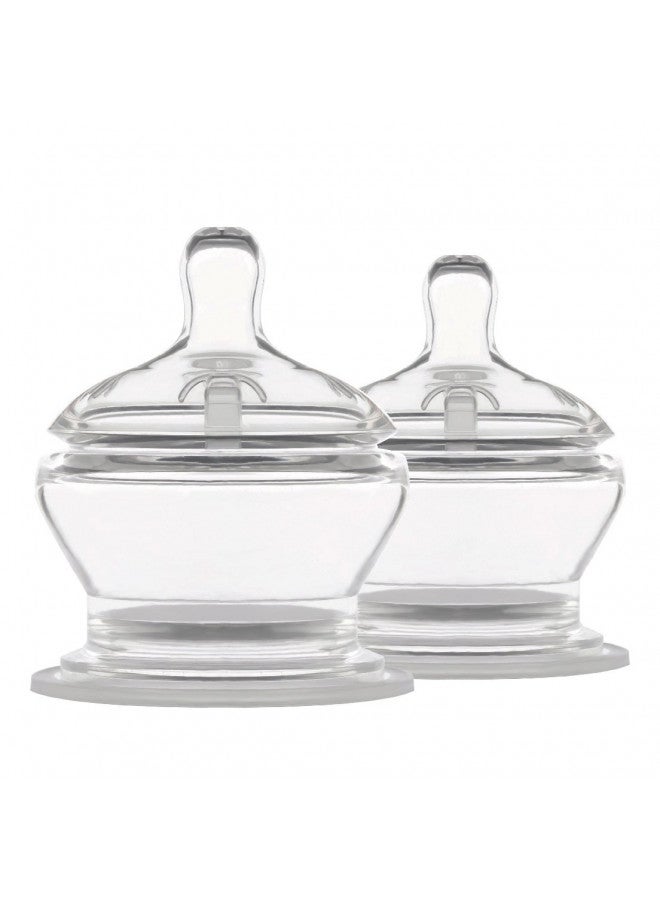 بوب يام حلمات بوب يام المرحلة 1 بتدفق بطيء مضادة للمغص، عبوة 2، 0+ أشهر 100% سيليكون ناعم بديل لحلمة زجاجة تشبه الثدي - Image 1