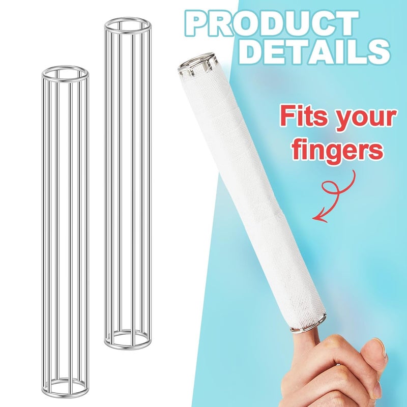 Zonon زونون 4 قطع من قفص التطبيق المعدني أنبوب الشاش قفص أنبوب ضمادة الشاش لأنامل 118 × 75 بوصة - Image 3