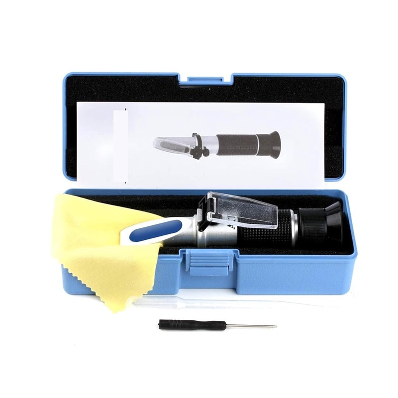 Refractometer, Specific Gravity 0-40% Brix Alcohol Refractometer Tester for Wort Beer Wine Grape Sugar Set - Image 1
