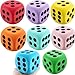 Cotiny 8 Pack 315 Inch Jumbo Dice Set Colorful Soft EVA Foam Dice Large Rounded Edge Dice for Classroom Learning Casino Games Party Math Activities 8 Colors - Image 2