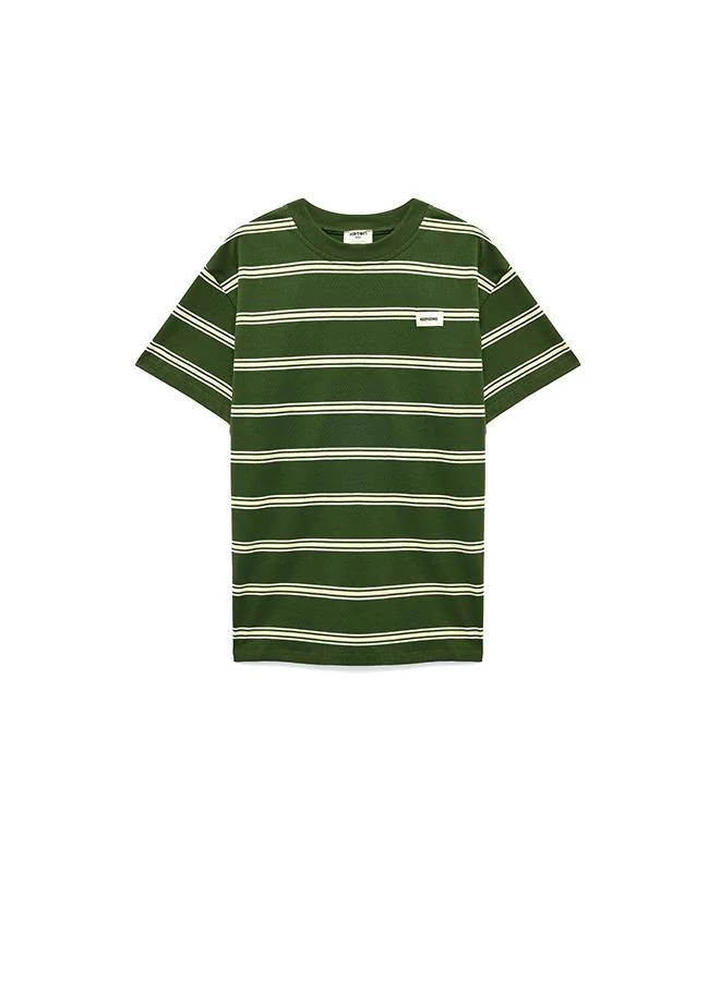 Koton  Striped Oversize T-Shirt for Men | Best Price UAE
