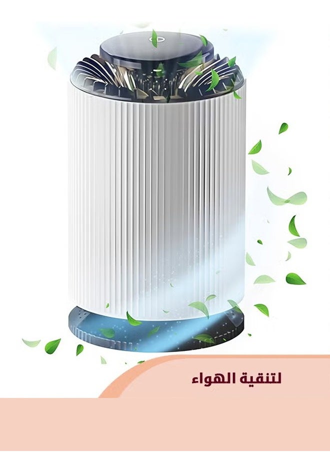 XiuWoo Air Purifiers For Home With Light And Two Speeds Air Filters Out Pollen Dust Small Air Purifiers For Bedroom  - Image 1