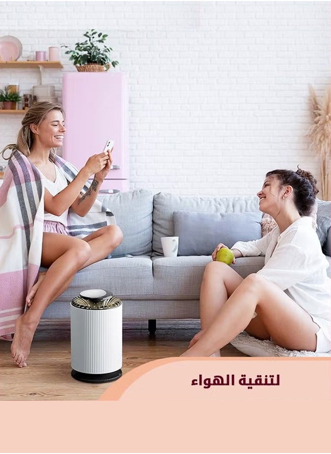XiuWoo Air Purifiers For Home With Light And Two Speeds Air Filters Out Pollen Dust Small Air Purifiers For Bedroom  - Image 3