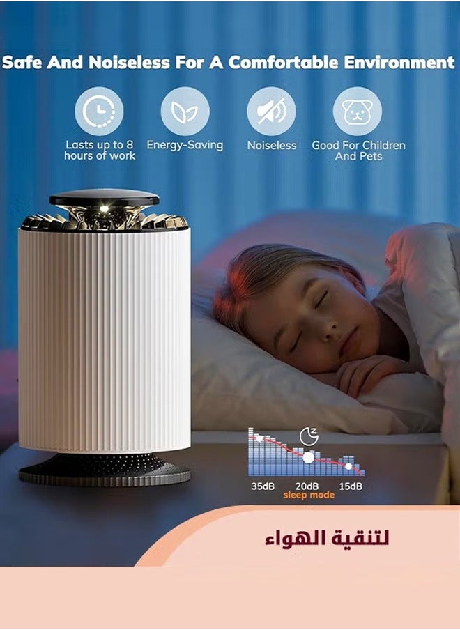 XiuWoo Air Purifiers For Home With Light And Two Speeds Air Filters Out Pollen Dust Small Air Purifiers For Bedroom  - Image 4