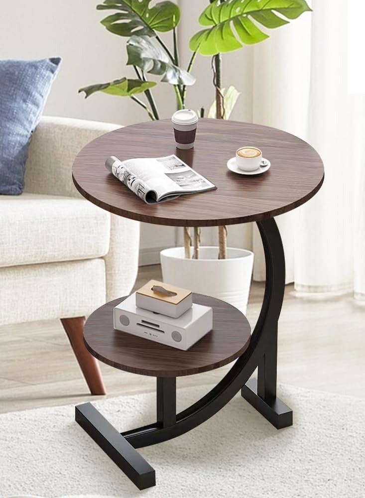 DubaiGallery Light luxury movable mini small table round coffee table for small apartments - Image 2
