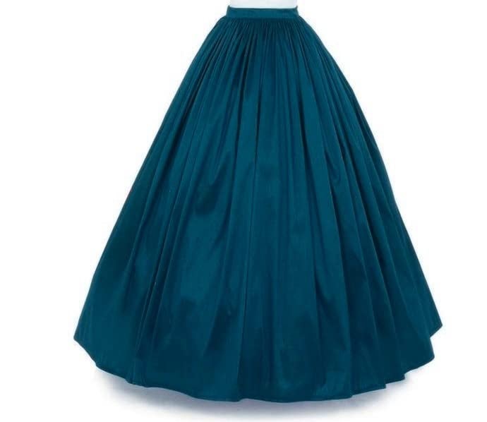 JANAK Silk Women Long Skirt (Peachok Blue), Free Size - Image 4