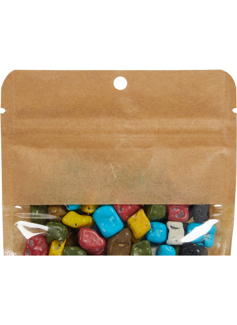 Packanya 11x18,5x3,5 Cm-500 Pieces Kraft Doypack with Wide Window  - Image 4