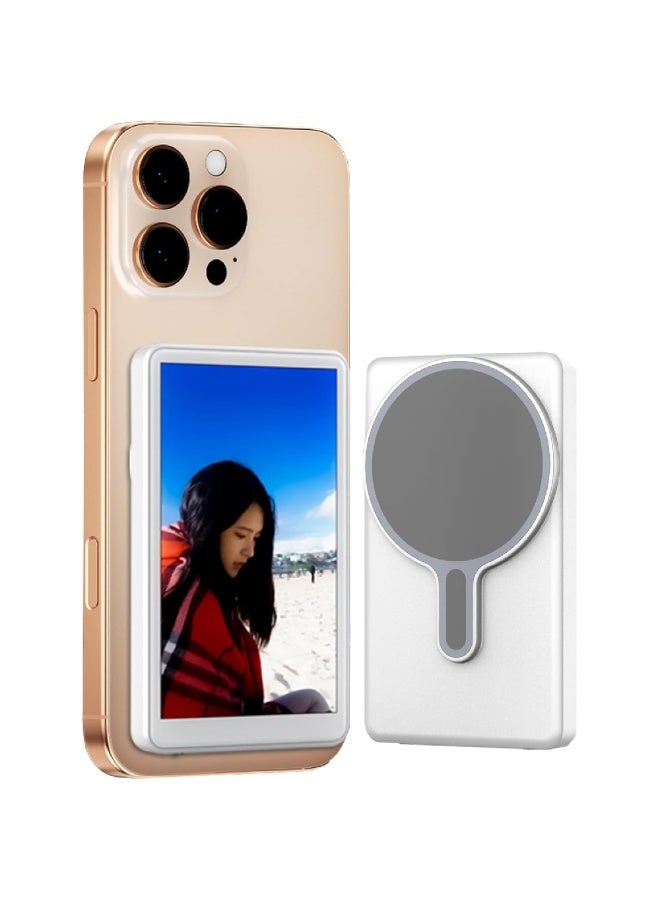 GENNEXT Magnetic Phone Vlog Selfie Monitor Screen, Magnetic Mount for MagSafe, Using Phone Rear Camera for Selfie Vlog Live Stream TikTok, Compatible with iPhone - Image 1