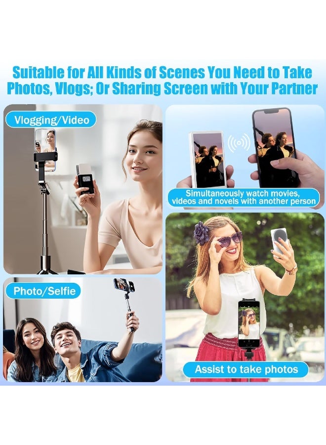 GENNEXT Magnetic Phone Vlog Selfie Monitor Screen, Magnetic Mount for MagSafe, Using Phone Rear Camera for Selfie Vlog Live Stream TikTok, Compatible with iPhone - Image 2