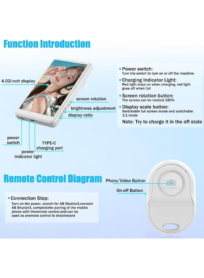 GENNEXT Magnetic Phone Vlog Selfie Monitor Screen, Magnetic Mount for MagSafe, Using Phone Rear Camera for Selfie Vlog Live Stream TikTok, Compatible with iPhone - Image 5