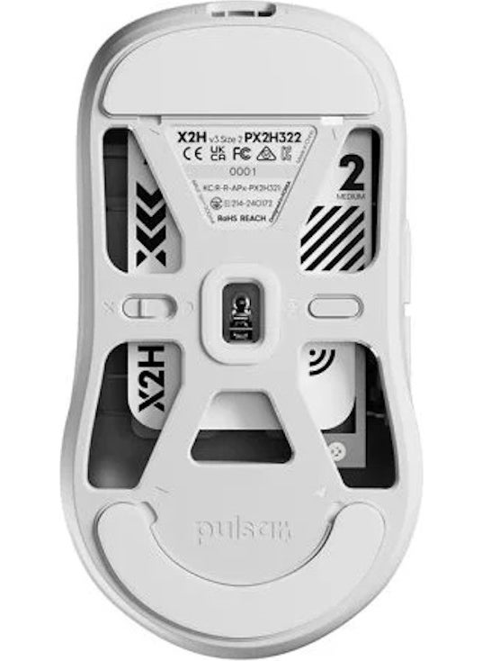 X2H V3 Xs-1 Sensor White Wireless Size 2 Medium Symmetrical Gaming Mouse (PX2H322)