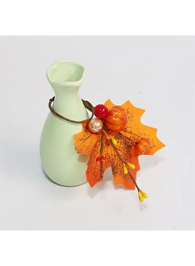 3 قطع حلقات مناديل ورقة القيقب الكبيرة، ديكور طاولة حصاد الخريف الريفي وعيد الشكر - Image 5