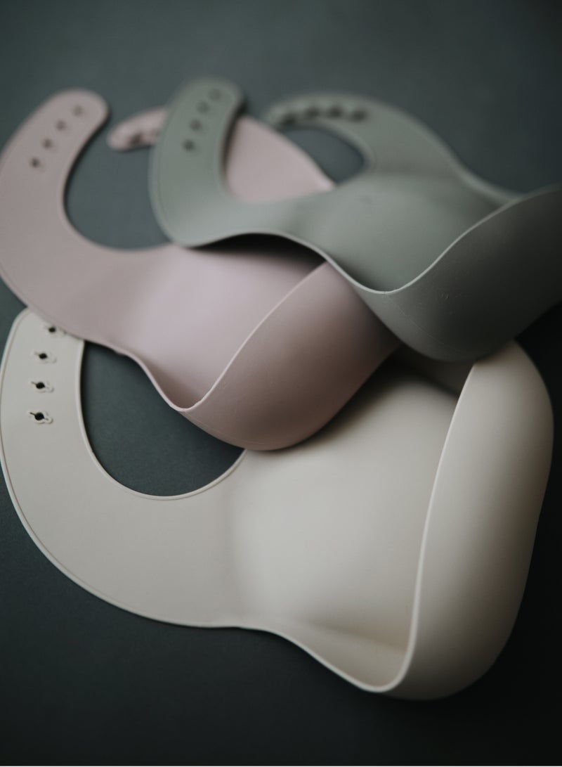 موشي مريلة سيليكون من موشي باللون الفضي - Image 3