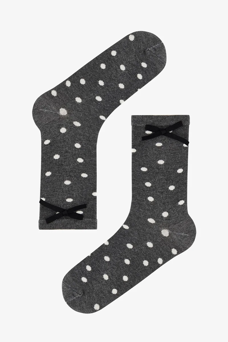 بنتي PENTI Plaid Lace Checked Cotton Pair Crew Socks