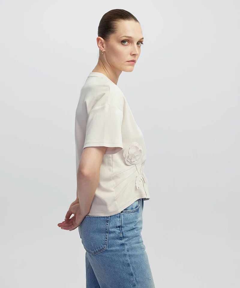 ابيكول Floral Applique T-Shirt