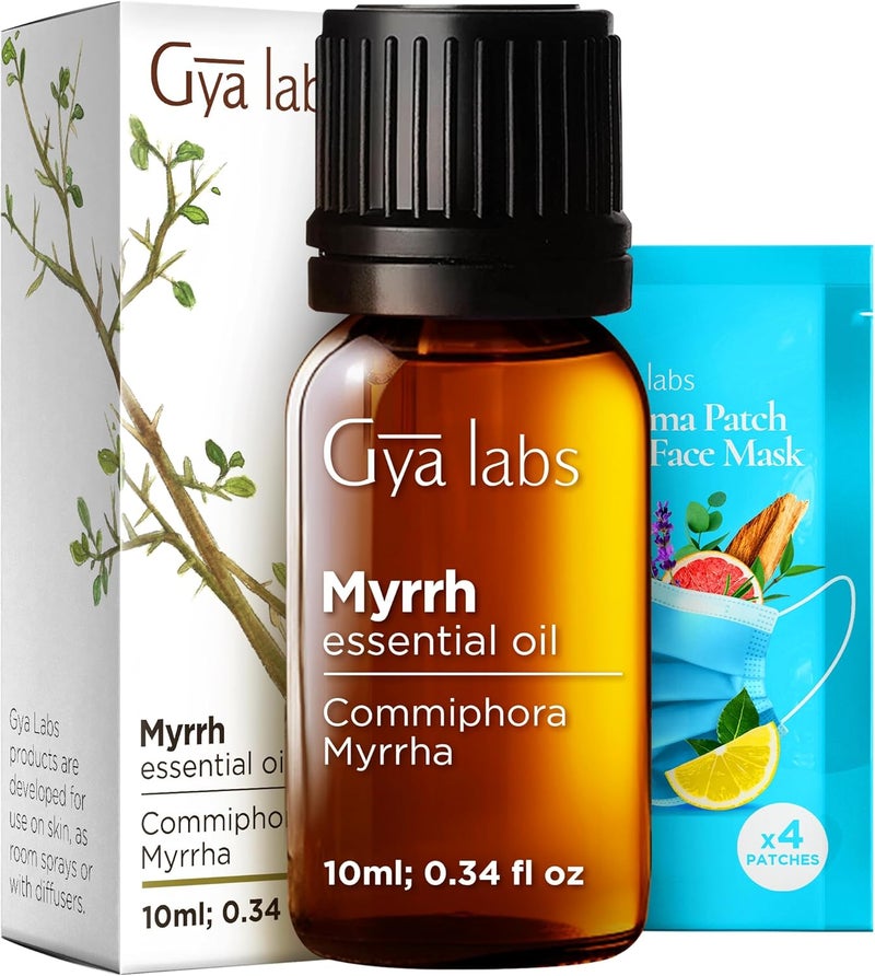 Gya Labs Myrrh Essential Oil - 0.34 Fl Oz - for Hair, Skin, Diffuser, Aromatherapy & DIY Candle Making Scent - Image 1