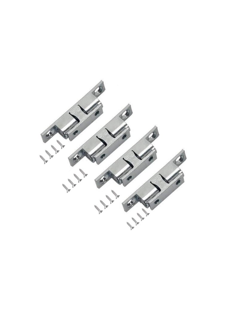 Cabinet Cupboard Door Catch Adjustable Double Ball Tension Catch for Cupboard Cabinet Door Furniture Latch 4 Pcs (60mm, Brass SS Coated - Image 2