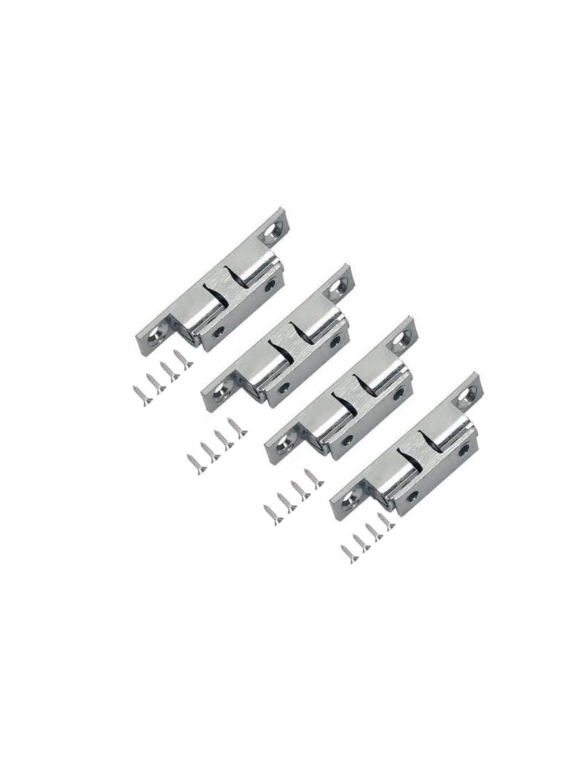 Cabinet Cupboard Door Catch Adjustable Double Ball Tension Catch for Cupboard Cabinet Door Furniture Latch 4 Pcs (60mm, Brass SS Coated - Image 3
