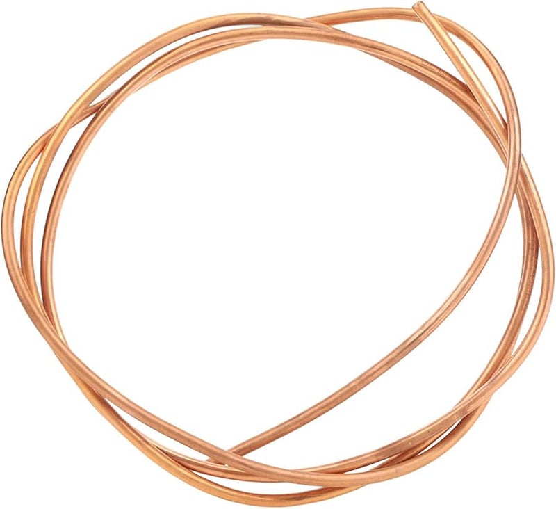 C1100 T2 Soft Copper Refrigeration Tubing 6mm OD 5mm ID 2M Coil for HVAC Freezer Repair - Image 1
