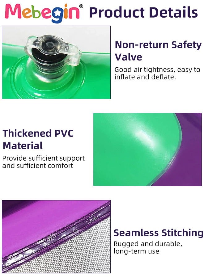 MEBEGIN Eggplant Shape Swimming Float with Mesh Bottom, Unique Inflatable Pool Float for Adults and Kids, Sturdy Durable Pool Floating Bed, Fun Water Toys, Suitable for Summer Pools, Beaches, Parties and Water Sports, 230*97*30cm - Image 4