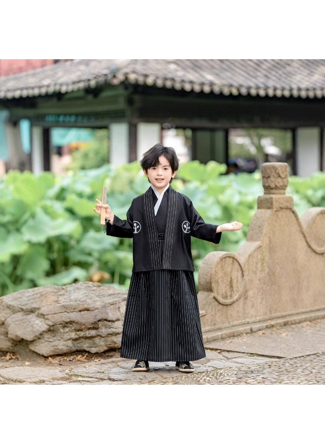 general kids Japanese Samurai Hakama Uniform Cosplay Costumes Robe Boys - Image 1