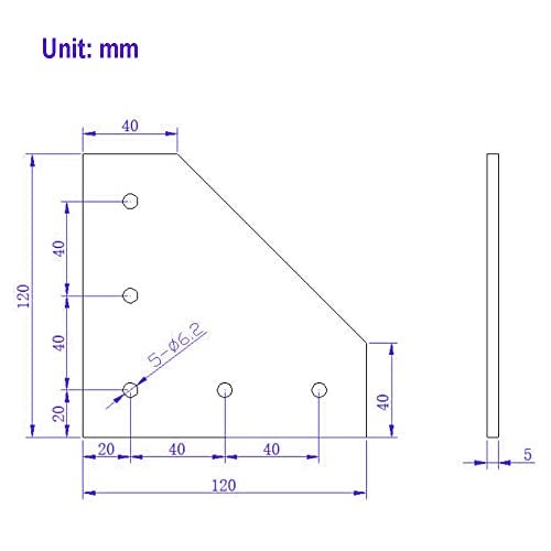 Yeebyee 4040 Corner Bracket Plate L Shape 5 Hole 90 Degree Outside Joining Plate with M6x16mm Screws and T-Nuts for 40 x 40mm Series Aluminum Extrusion Profile, 8pcs/Pack (Silver-4040 L Shape) - Image 3