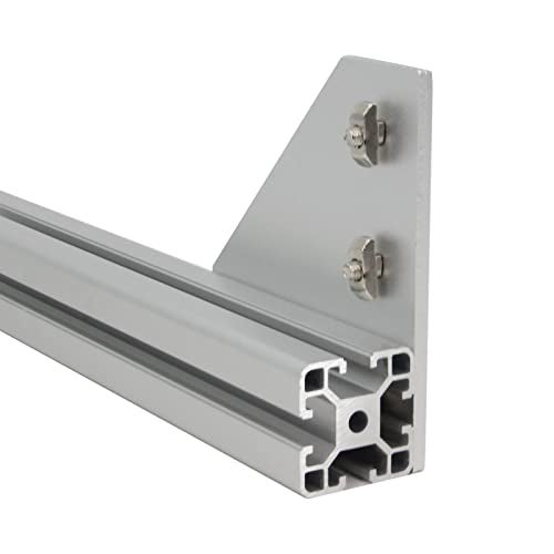 Yeebyee 4040 Corner Bracket Plate L Shape 5 Hole 90 Degree Outside Joining Plate with M6x16mm Screws and T-Nuts for 40 x 40mm Series Aluminum Extrusion Profile, 8pcs/Pack (Silver-4040 L Shape) - Image 5