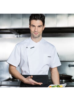 NIBEMINENT Fashion Chef Overalls Restaurant Canteen Kitchen Hotel Rear Kitchen Hot Pot Restaurant Chef Uniform Breathable  - Image 1