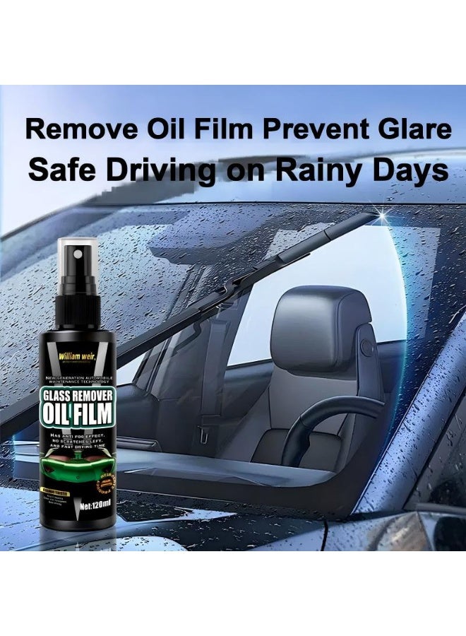 ويليام وير WILLIAM WEIR زيت فيلم إزالة نافذة السيارة, سيارة نظافة الزجاج المضادة للضباب رذاذ, المضادة للضباب, مقاوم للمطر, السيارات نظافة الزجاج, ماء بقعة الصلبة إزالة, سيارة نظافة الزجاج الأمامي, خوذة نظافة الزجاج المنزلي (120 مل) - Image 2