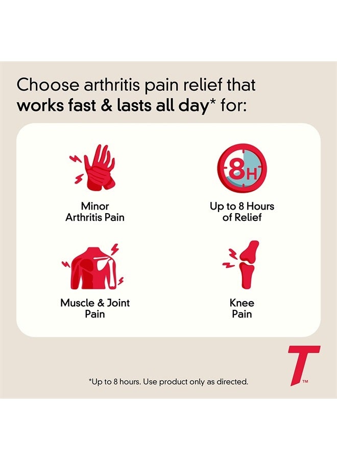 Tylenol 8 Hour Arthritis Pain Relief Extended-Release Tablets, 650 mg Acetaminophen, Joint Pain Reliever & Fever Reducer Medicine, Oral Pain Reliever for Arthritis & Joint Pain, 50 Count - Image 5