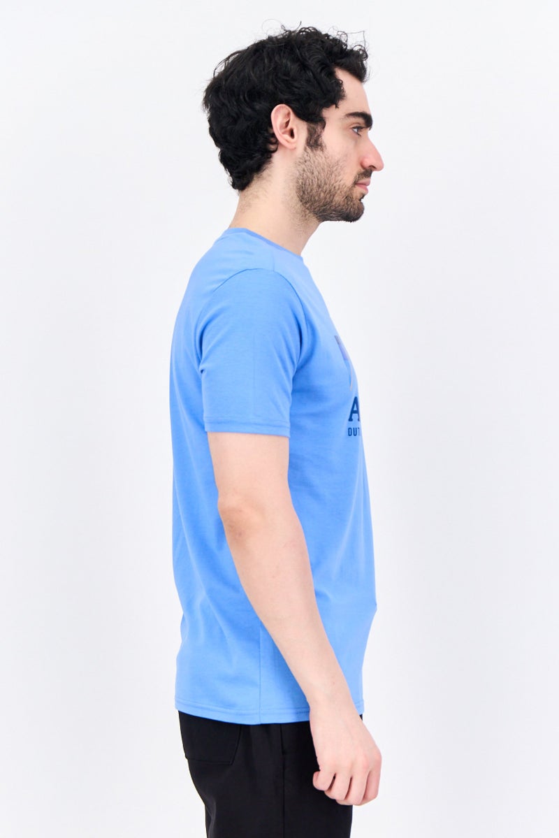 Avalanche Men Sportswear Fit Short Sleeves Outdoor T-Shirt, Blue Combo - Image 2