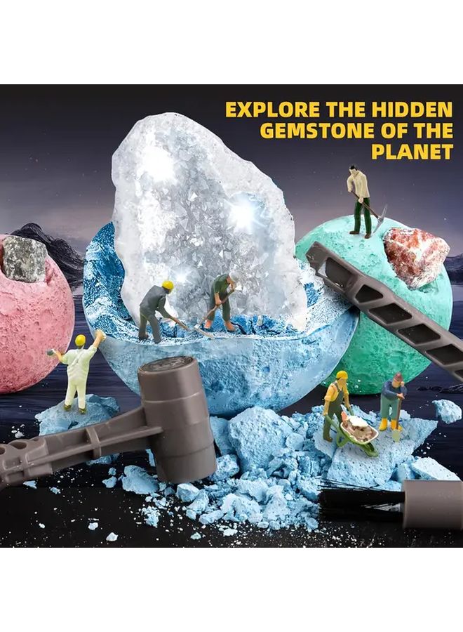 Gemstone Mining Science Kit Rock Quartz Ball Set Random Color For Kids 3 And Up - Image 4