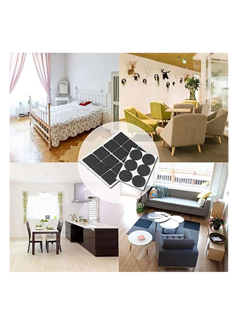 Furniture Pads 48 Pack Rubber Non Slip Furniture Feet Pads Rubber Stickers Self-Adhesive Furniture Felt Pads for Chair Legs Tiled Carpet Laminate Hardwood Floor Protectors - Image 2