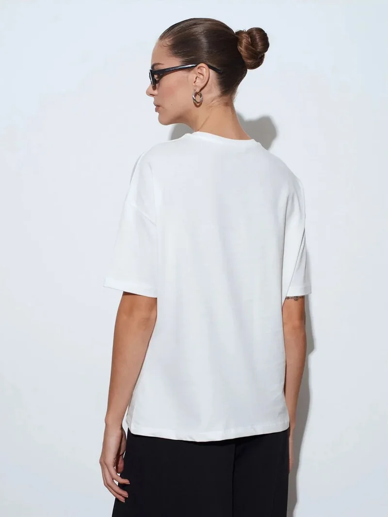 Dilvin DILVIN Women's Cotton Crew Neck T-Shirt