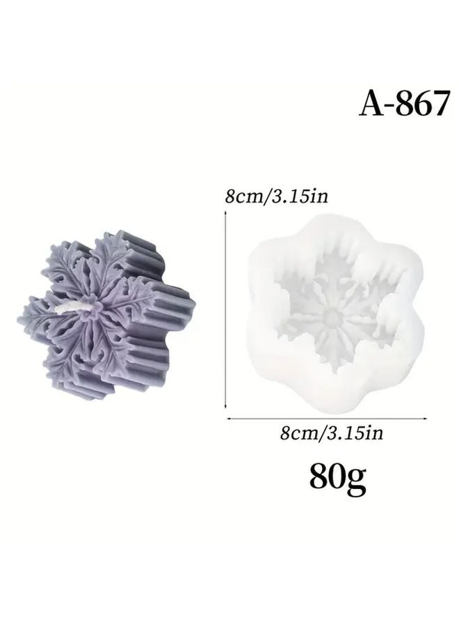 White Christmas Tree Candle Mold DIY Silicone For Wax Plaster Resin Crafts - Image 2