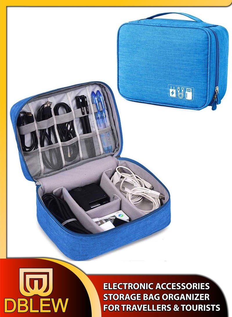 دي بلو ملحقات الإلكترونيات منظم الكابلات حقيبة السفر حقيبة حمل عالمية مقاومة للماء لشحن أجهزة الكمبيوتر المحمول المحمولة مستحضرات التجميل مجوهرات الهاتف USB SD بطاقة تخزين الأعمال السفر حقيبة الأدوات السياحي - Image 1