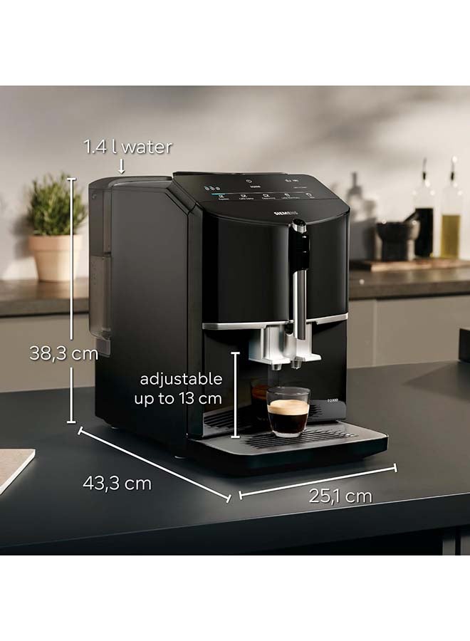 SIEMENS Tf301G19 Eq300 Bean To Cup Fully Automatic Espresso Coffee Machine With Milk Frother, 4 Coffee Varieties, 3 Coffee Strengths, 1.4 L TF301G19 black - Image 2