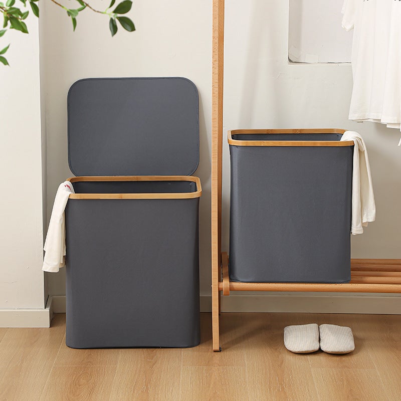 Household Dual-Use Oxford Cloth Dirty Clothes Basket Bedroom Change Of Clothes Toys Dirty Clothes Basket Foldableable Storage Basket - Image 5